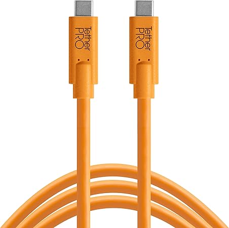 Tether Tools TetherPro USB Type-C Male to USB Type-C Male Cable (15', Orange) CUC15-ORG Tether Tools TetherPro USB Type-C Male to USB Type-C Male Cable (15', Orange) CUC15-ORG